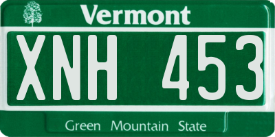 VT license plate XNH453