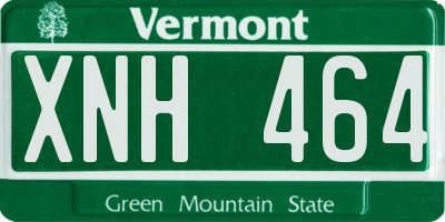 VT license plate XNH464