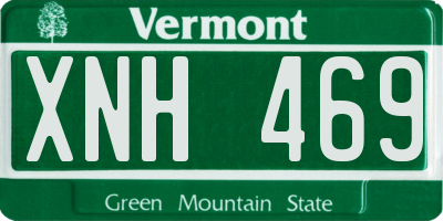 VT license plate XNH469