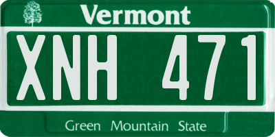 VT license plate XNH471