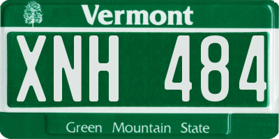 VT license plate XNH484