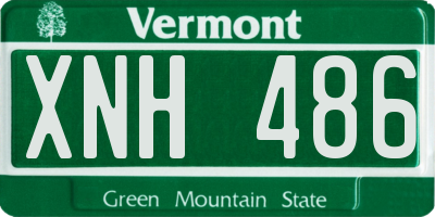 VT license plate XNH486