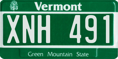 VT license plate XNH491