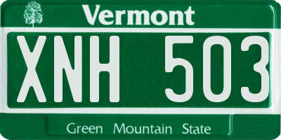 VT license plate XNH503