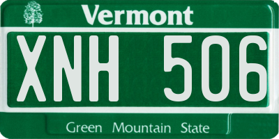 VT license plate XNH506