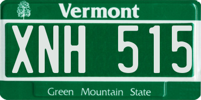 VT license plate XNH515