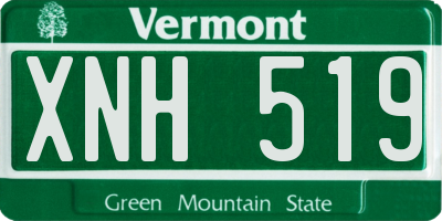 VT license plate XNH519