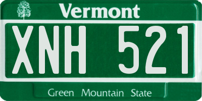 VT license plate XNH521