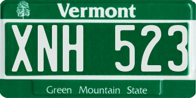 VT license plate XNH523