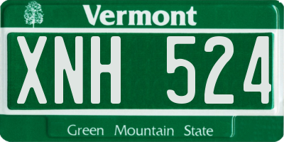 VT license plate XNH524