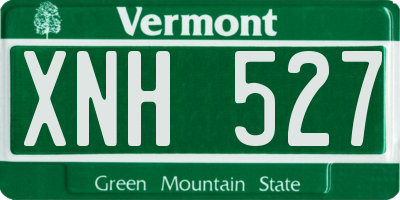 VT license plate XNH527
