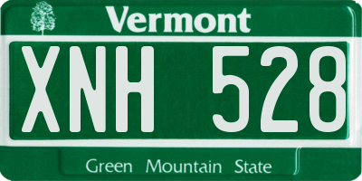 VT license plate XNH528