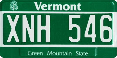 VT license plate XNH546