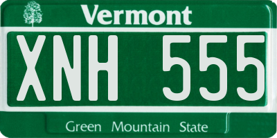 VT license plate XNH555