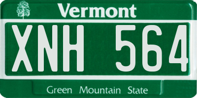 VT license plate XNH564