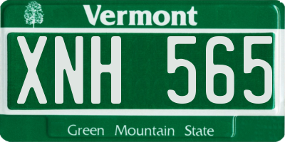 VT license plate XNH565