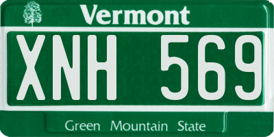 VT license plate XNH569