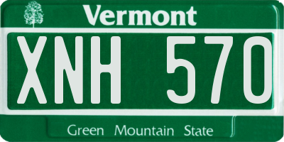 VT license plate XNH570