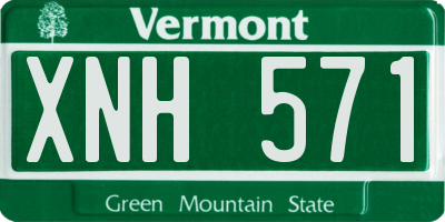 VT license plate XNH571