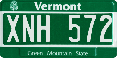 VT license plate XNH572