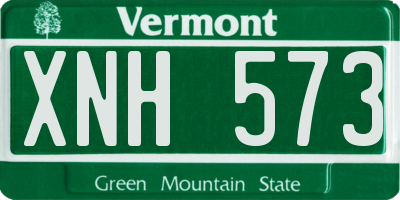 VT license plate XNH573