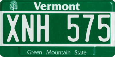 VT license plate XNH575