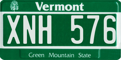 VT license plate XNH576
