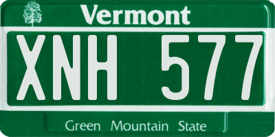 VT license plate XNH577