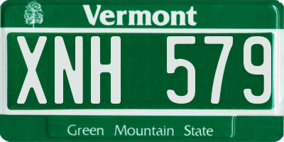 VT license plate XNH579