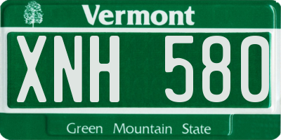 VT license plate XNH580