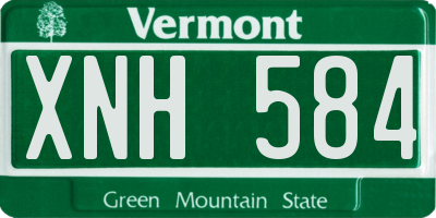 VT license plate XNH584