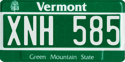 VT license plate XNH585