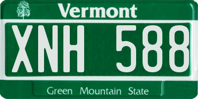 VT license plate XNH588