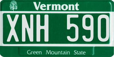 VT license plate XNH590