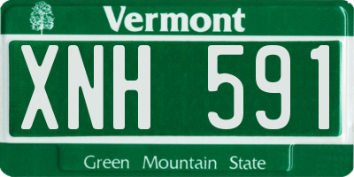 VT license plate XNH591