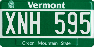 VT license plate XNH595