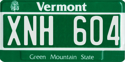 VT license plate XNH604