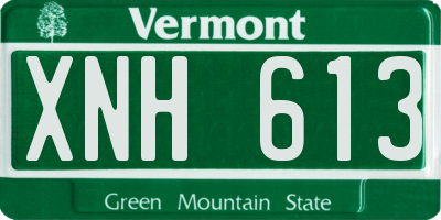 VT license plate XNH613