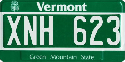 VT license plate XNH623