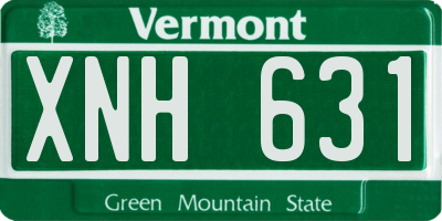 VT license plate XNH631