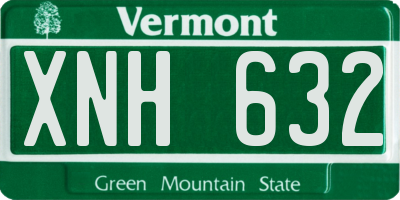 VT license plate XNH632