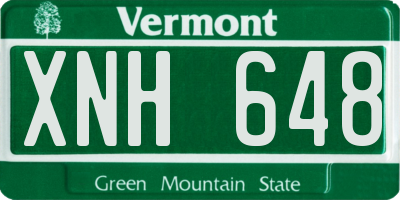 VT license plate XNH648