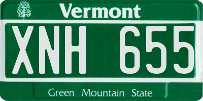 VT license plate XNH655
