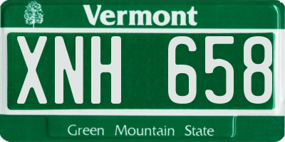 VT license plate XNH658