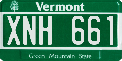 VT license plate XNH661