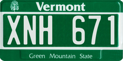VT license plate XNH671