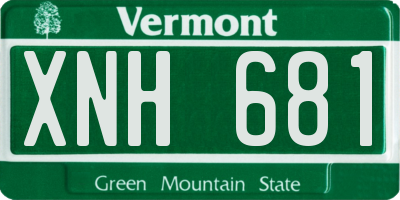 VT license plate XNH681