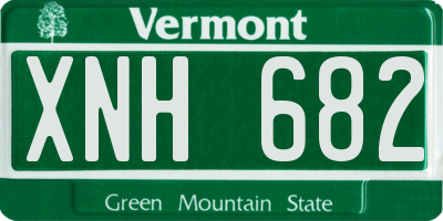 VT license plate XNH682