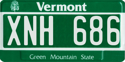 VT license plate XNH686