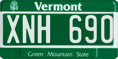 VT license plate XNH690